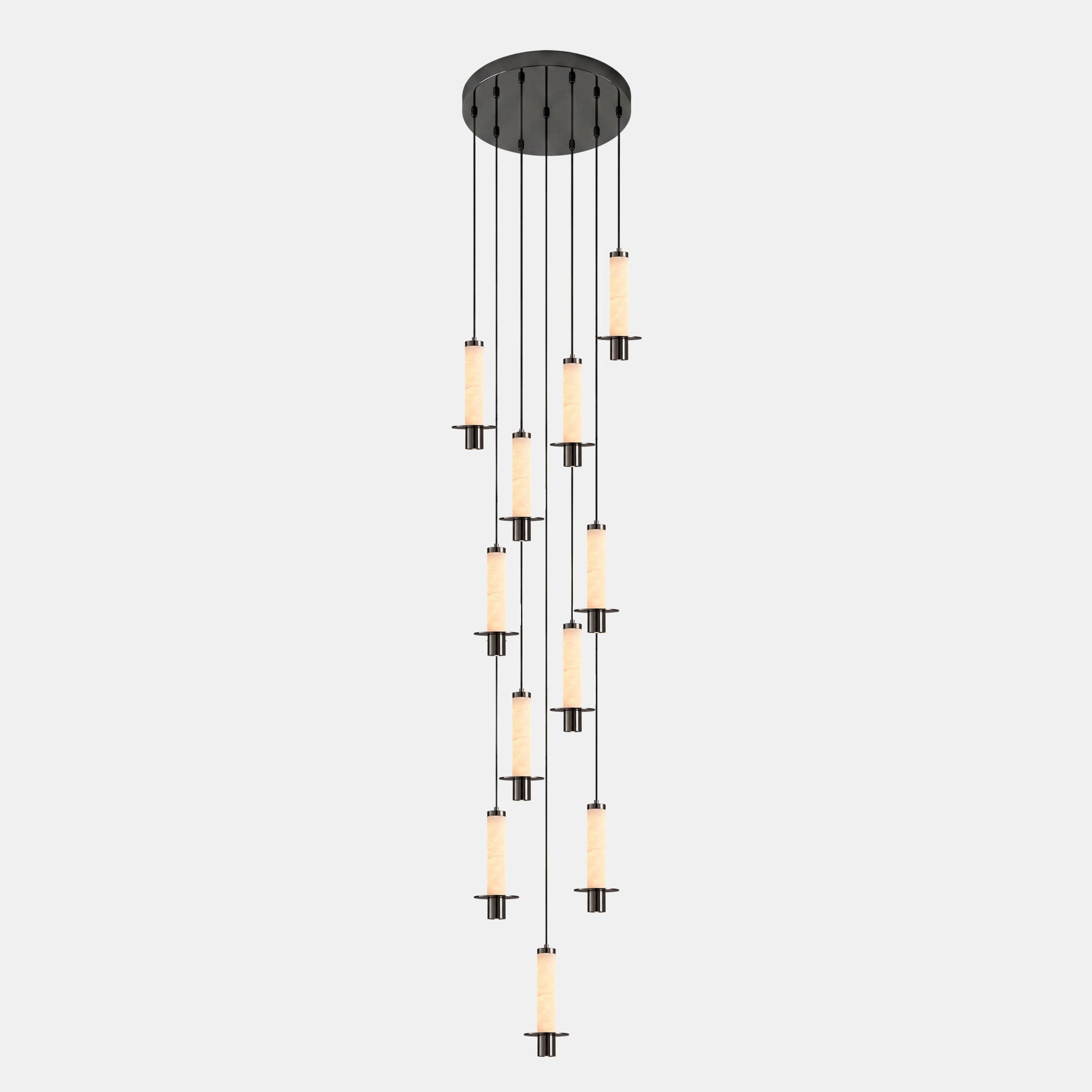 Eirenelia Slim Alabaster Cylindrical Pendant Lamp