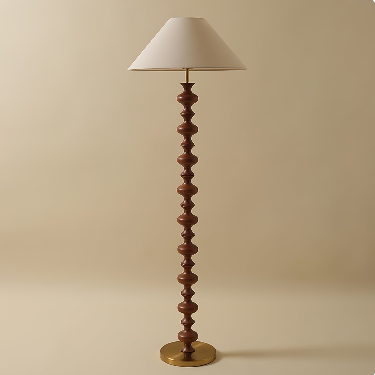 Sylirora Wood Fabric Floor Lamp