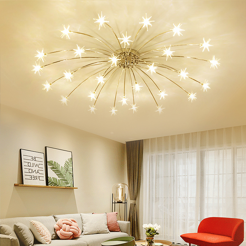 Arisha Art Deco Starry Glass Flush Mount Ceiling Light - Neutral Decor