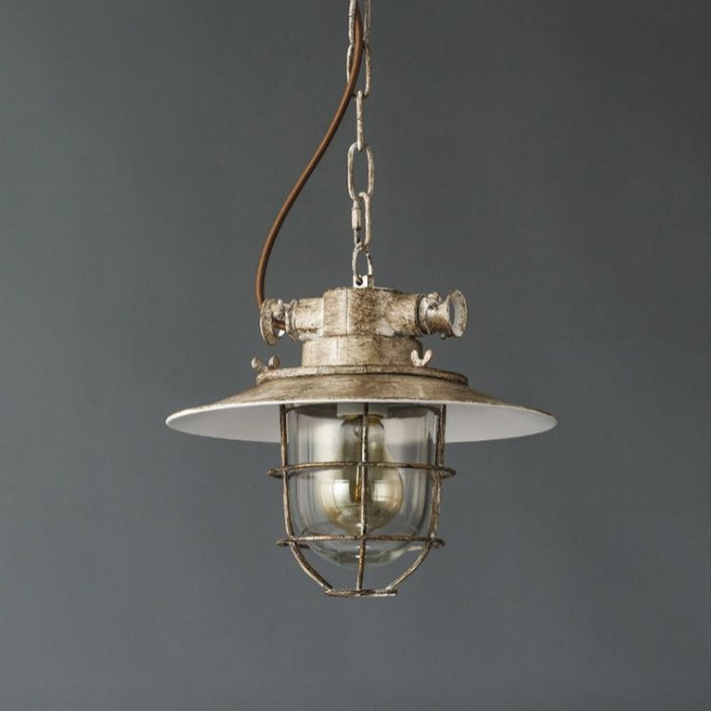 Epoch Industrial Glass Pendant Light Bedroom - Neutral Decor