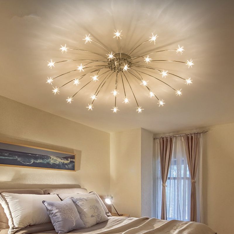 Arisha Art Deco Starry Glass Flush Mount Ceiling Light - Neutral Decor