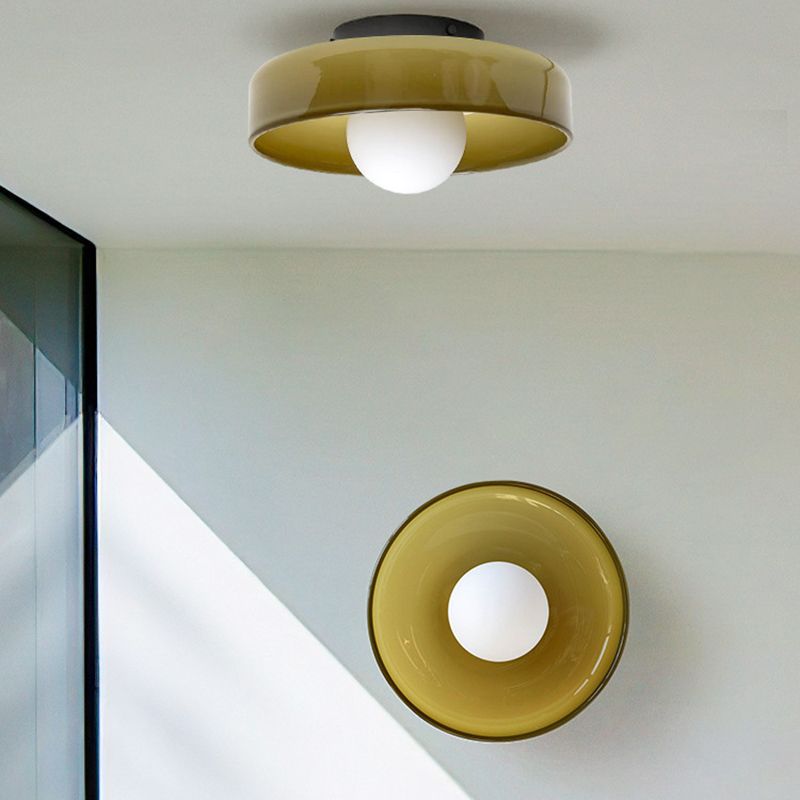 Valentina Modern Glass/ Flush Mount Ceiling Light 3 Colors Bedroom - Neutral Decor
