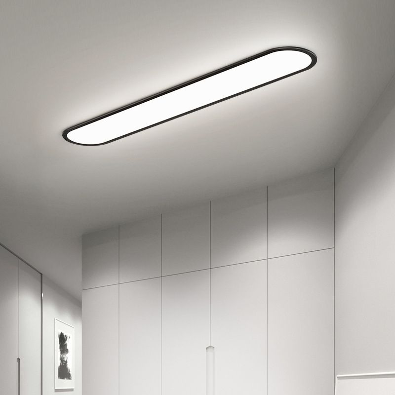 Arisha Flush Mount Ceiling Light Oval Minimalist Acrylic Dining Room - Neutral Decor