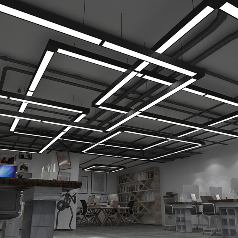 Arisha Minimalist Rectangular LED Pendant Light Acrylic Office - Neutral Decor