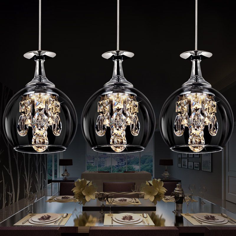 Kristy Modern Wine Glass/Crystal Pendant Light - Neutral Decor