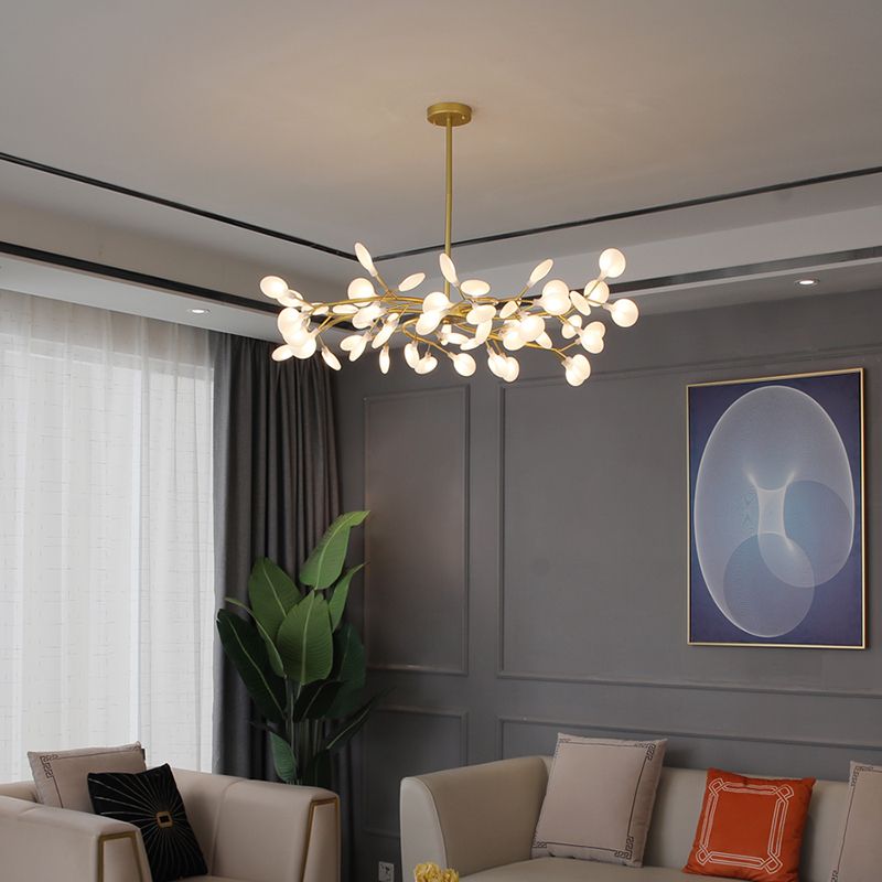 Olivia Unique Branch Firefly Art Deco Chandelier Living Room - Neutral Decor