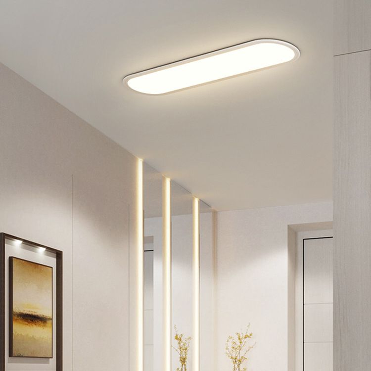 Arisha Flush Mount Ceiling Light Oval Minimalist Acrylic Dining Room - Neutral Decor