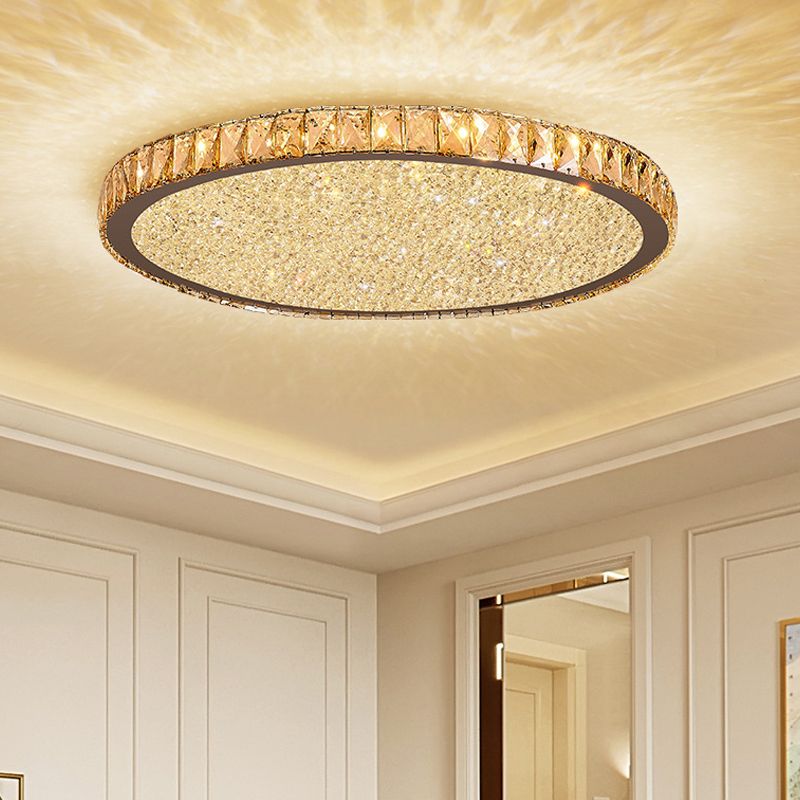 Kristy Round Flush Mount Ceiling Light Living Room - Neutral Decor