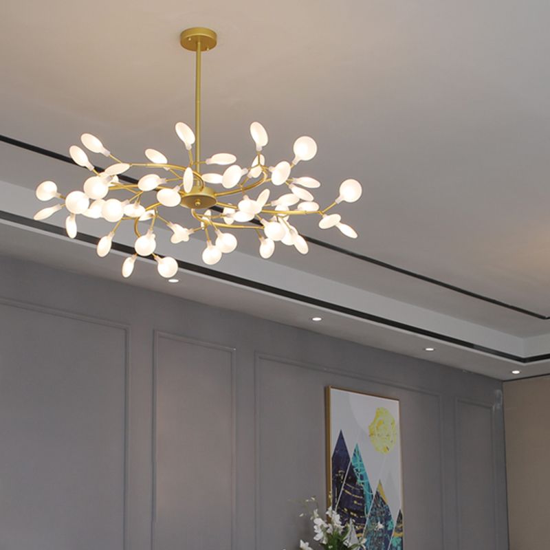 Olivia Unique Branch Firefly Art Deco Chandelier Living Room - Neutral Decor