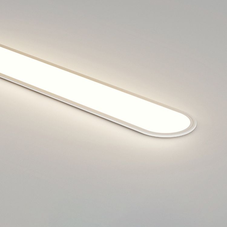 Arisha Flush Mount Ceiling Light Oval Minimalist Acrylic Dining Room - Neutral Decor