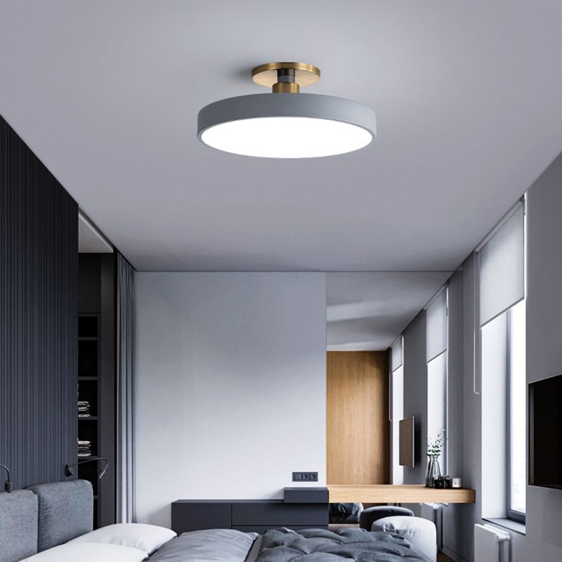 Aria Nordic Minimalist Round Flush Mount Ceiling Light - Neutral Decor