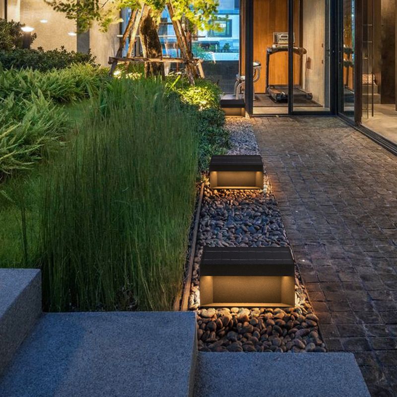 Elow Outdoor Post Lamps Modern Square Solar - Neutral Decor