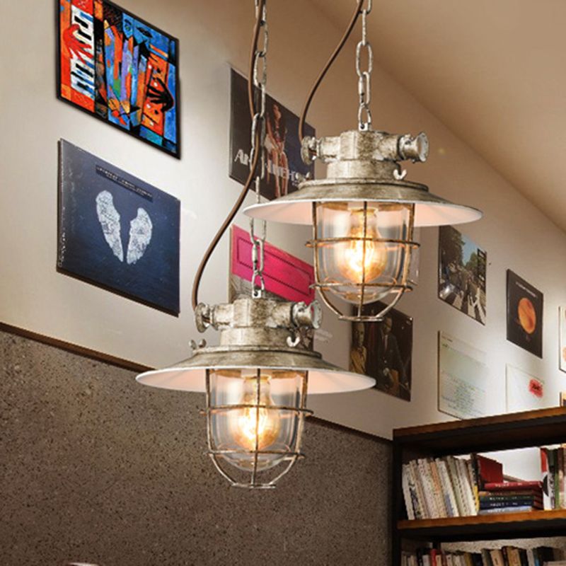 Epoch Industrial Glass Pendant Light Bedroom - Neutral Decor
