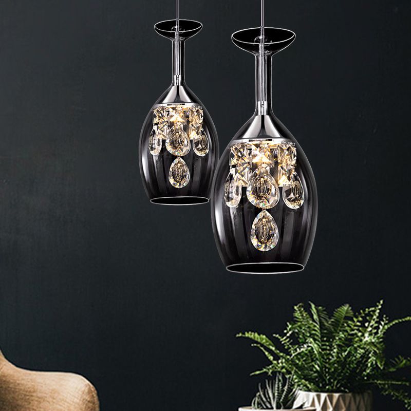 Kristy Modern Wine Glass/Crystal Pendant Light - Neutral Decor