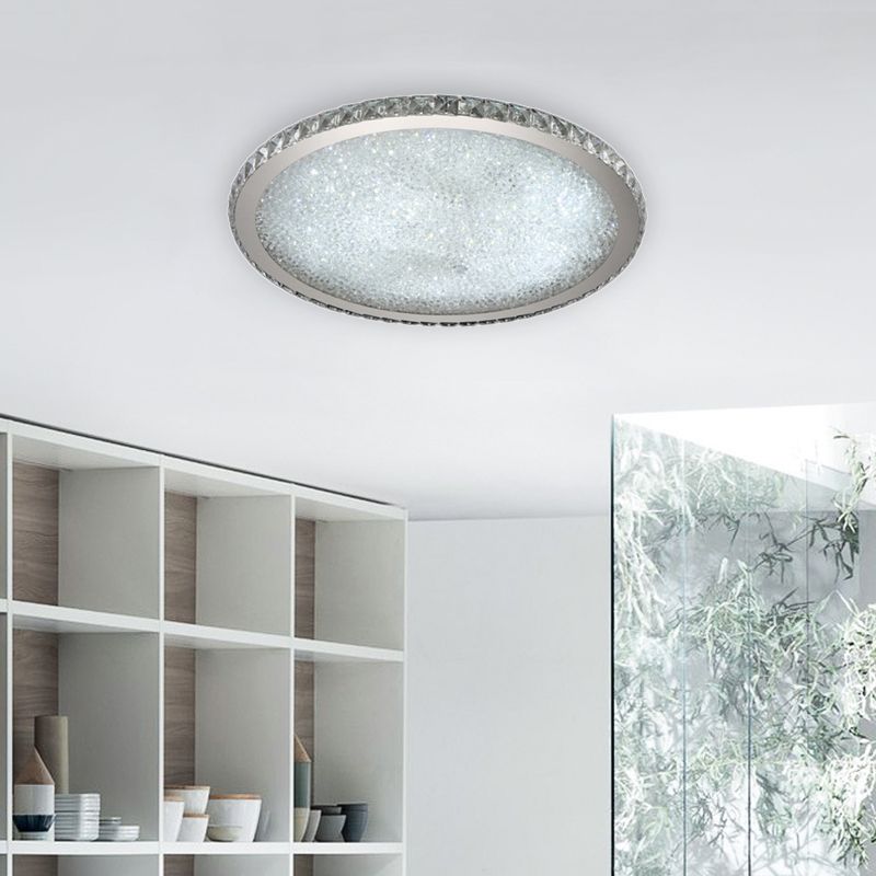 Kristy Round Flush Mount Ceiling Light Living Room - Neutral Decor