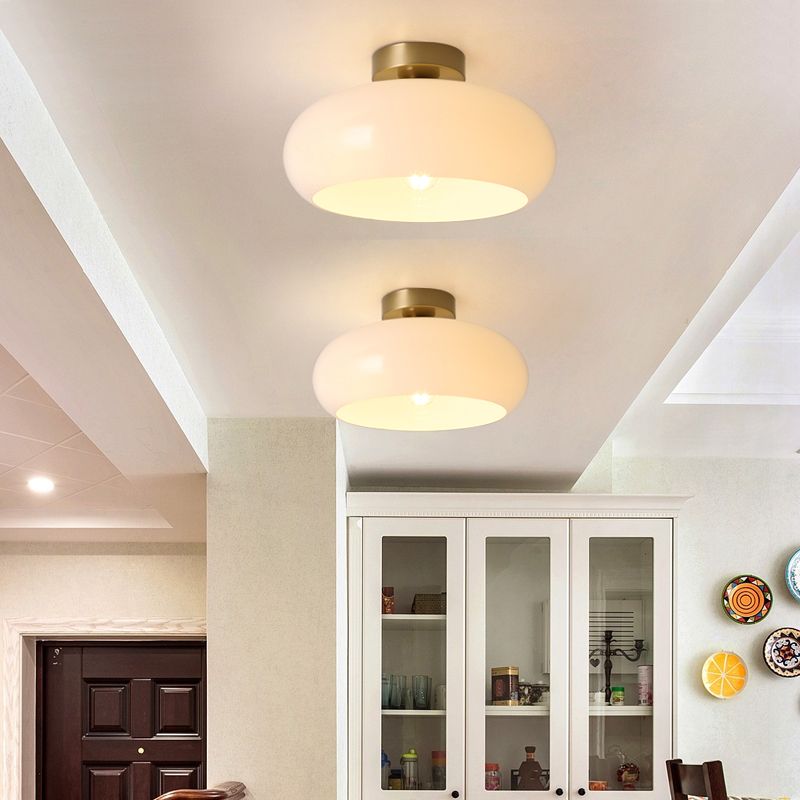 Valentina Modern Designer Round Flush Mount Ceiling Light - Neutral Decor