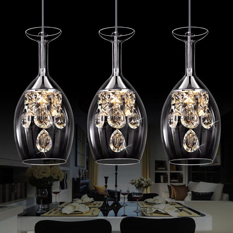 Kristy Modern Wine Glass/Crystal Pendant Light - Neutral Decor