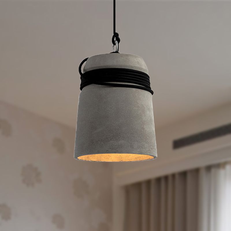 Arisha Industrial Pendant Light, Cement & - Neutral Decor