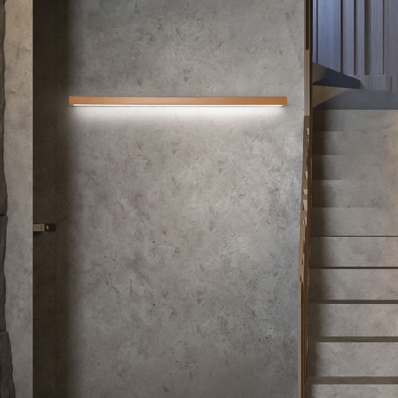 Muto Linear Mirror Wooden Front Vanity Wall Lamp Bedroom - Neutral Decor