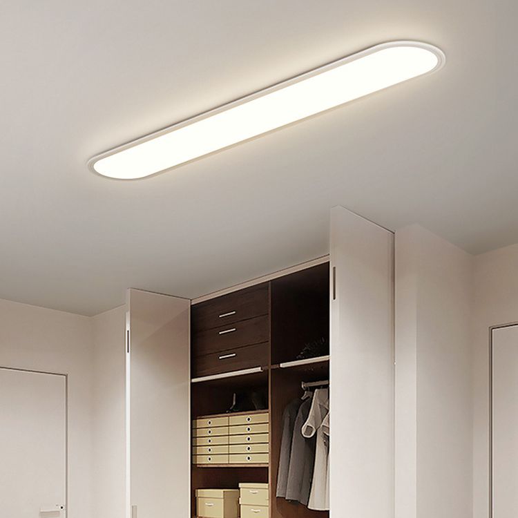 Arisha Flush Mount Ceiling Light Oval Minimalist Acrylic Dining Room - Neutral Decor