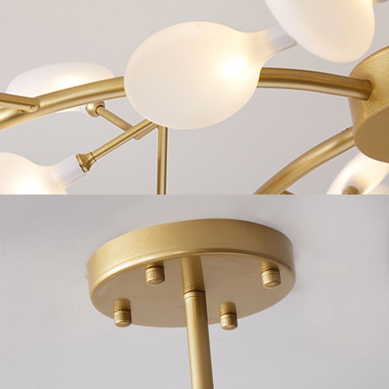Olivia Unique Branch Firefly Art Deco Chandelier Living Room - Neutral Decor