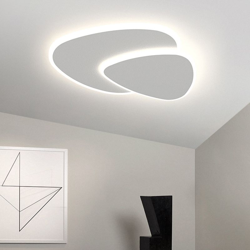Arisha Designer Geometric Acrylic Flush Mount Ceiling Light - Neutral Decor