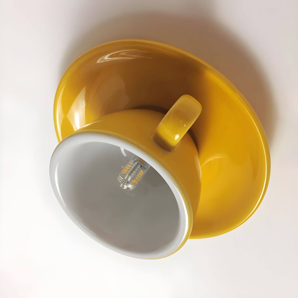 Valentina Modern Coffee Cups Ceramic Flush Ceiling Lighting - Neutral Decor
