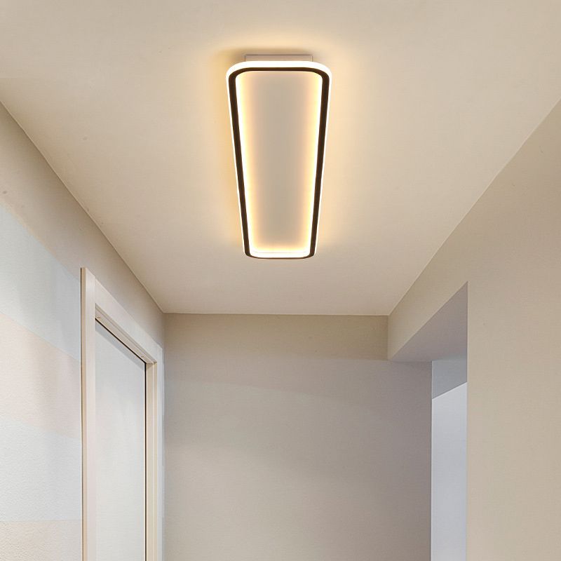 Arisha Minimalist Flush Mount Ceiling Light Rectangle Bedroom - Neutral Decor