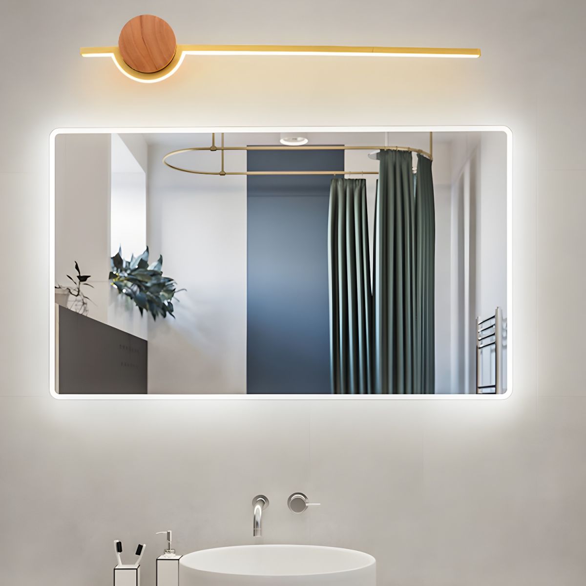 Arisha Nordic Linear Vanity Wall Lamp Bedroom - Neutral Decor