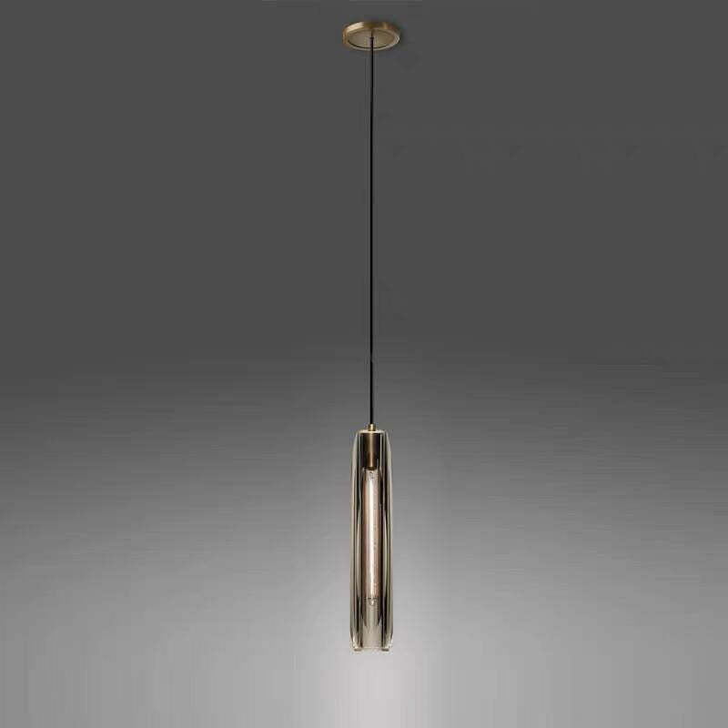 Arisha Brass Designer LED Glass Pendant Lamp - Neutral Decor