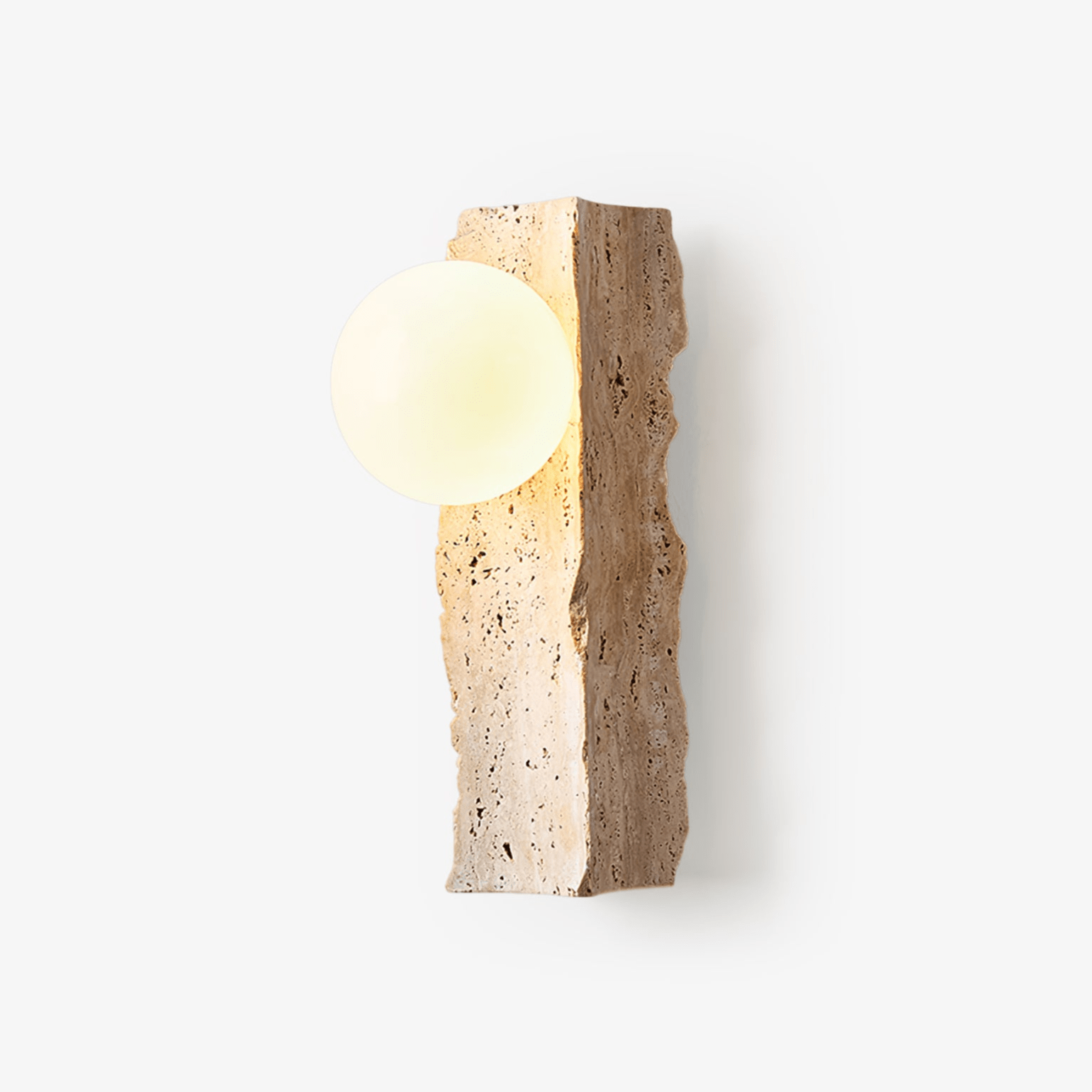Elnoren Organic Travertine Wall Light - Neutral Decor