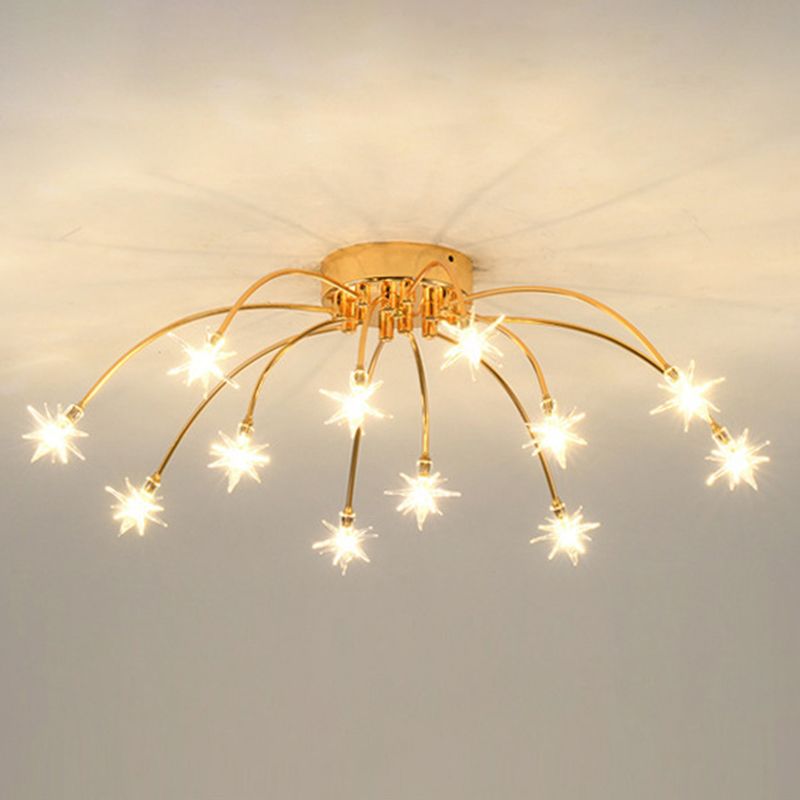 Arisha Art Deco Starry Glass Flush Mount Ceiling Light - Neutral Decor