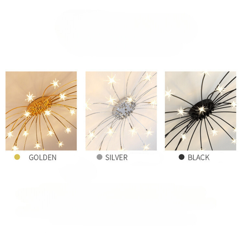 Arisha Art Deco Starry Glass Flush Mount Ceiling Light - Neutral Decor