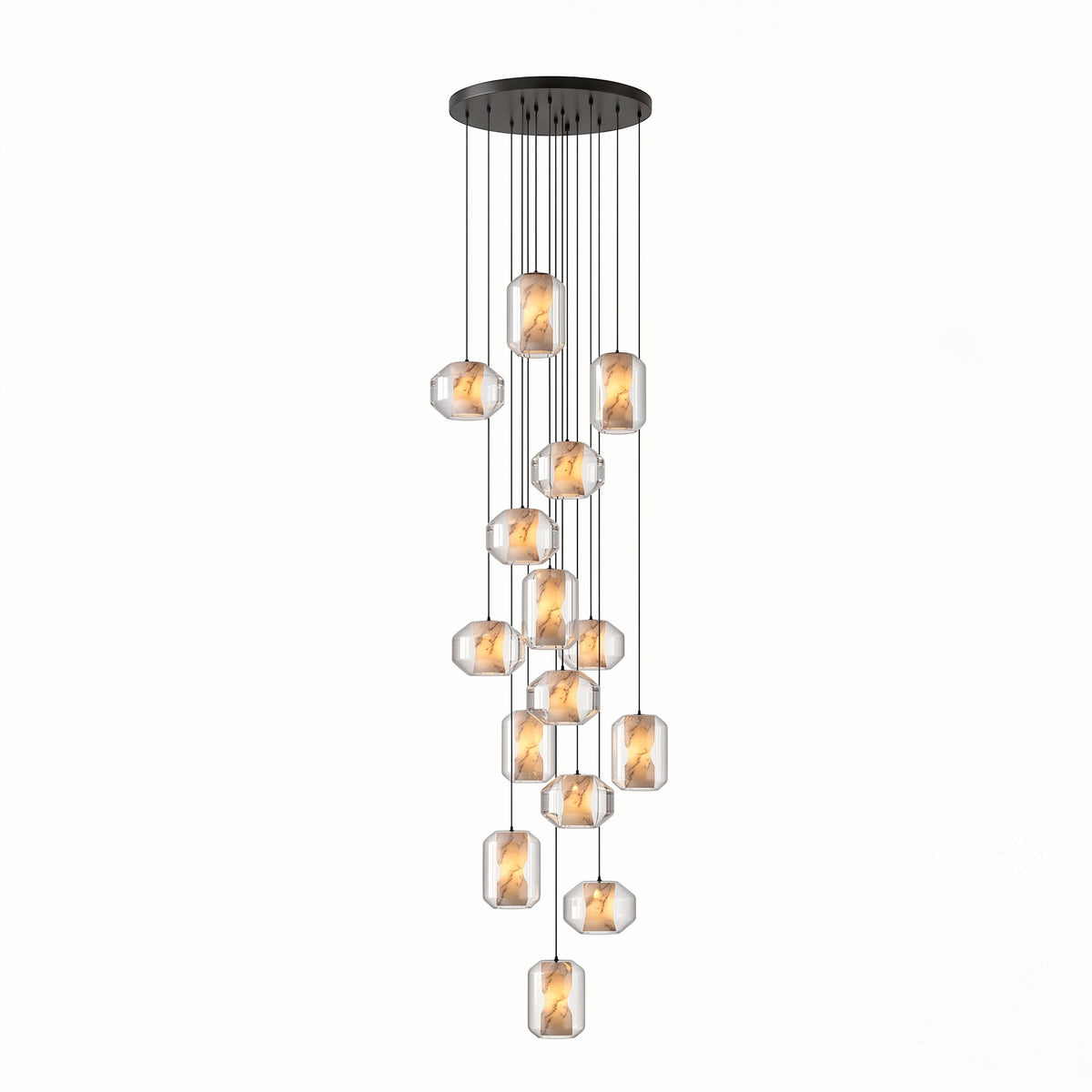 Edenborne Alabaster Glass Cylinder Pendant Light