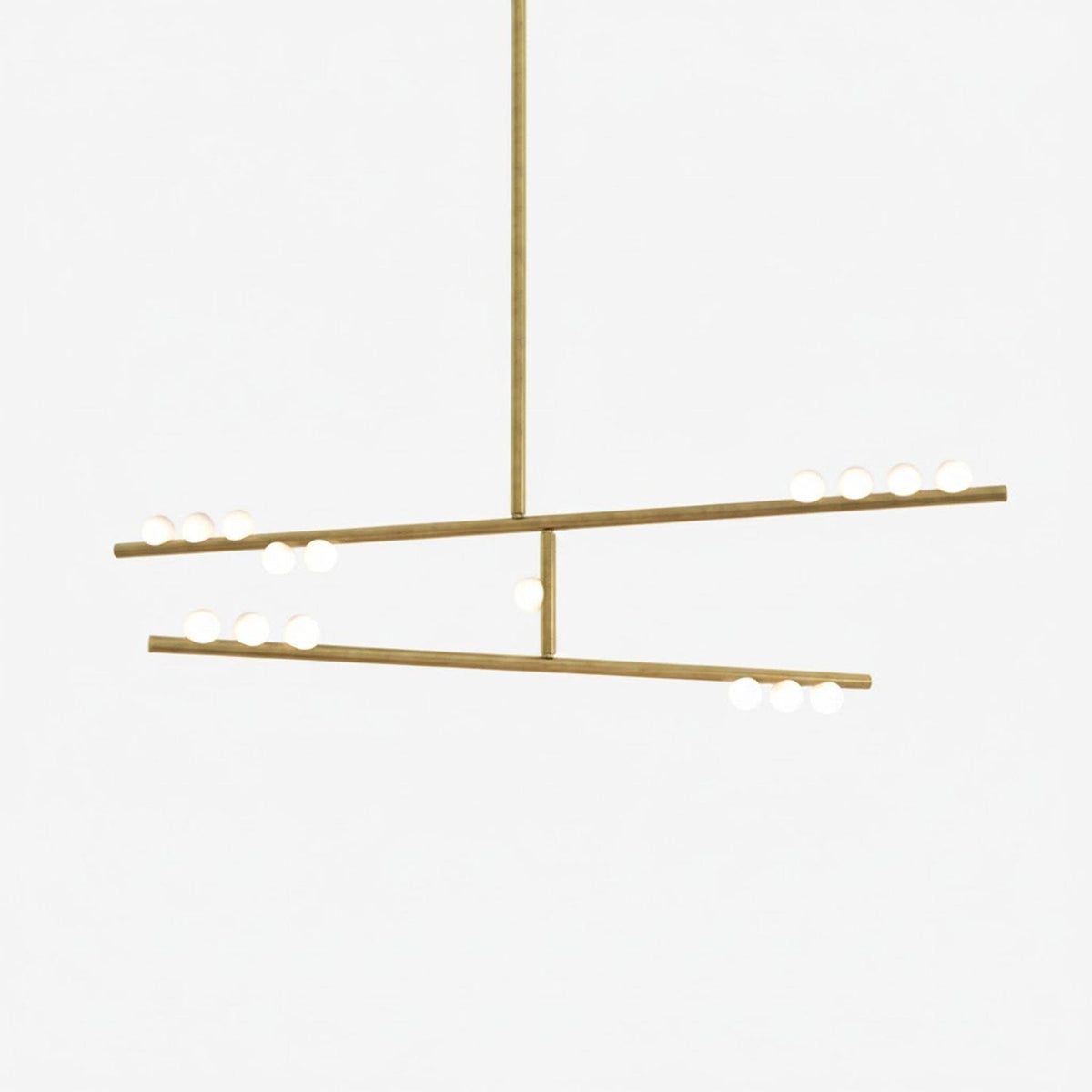Miraview Brass Glass Drop Chandelier