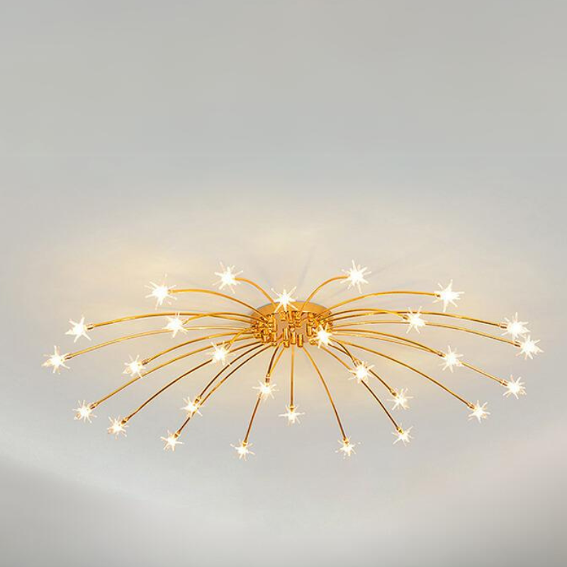 Arisha Art Deco Starry Glass Flush Mount Ceiling Light - Neutral Decor