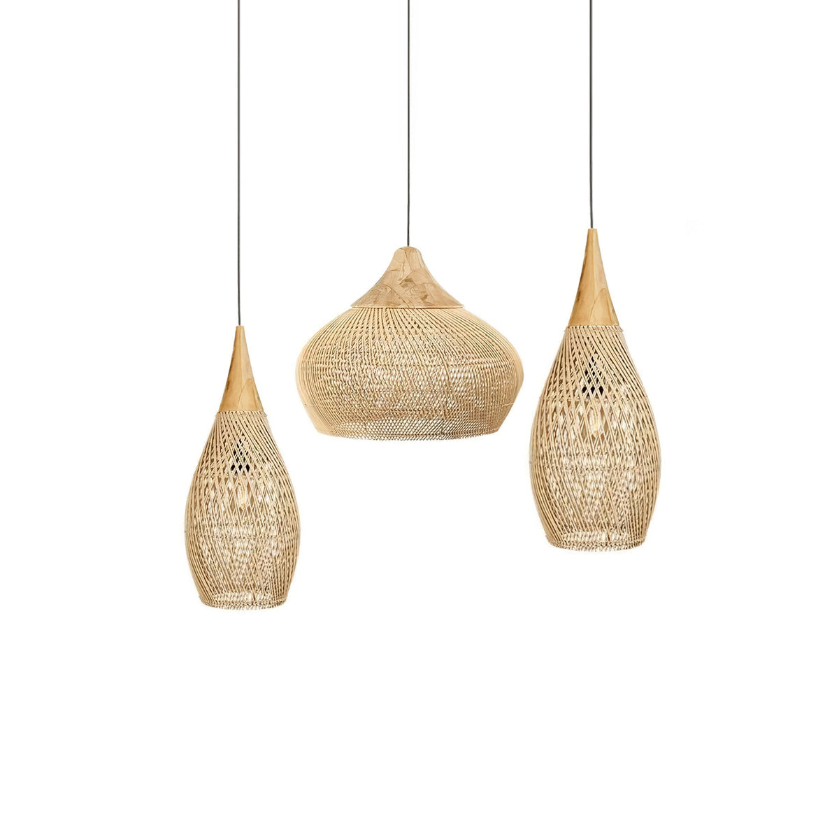 Clairstone Rattan Pendant Light