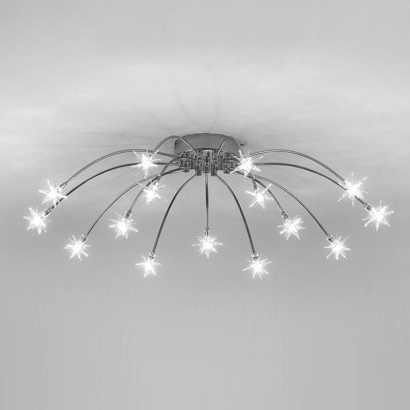 Arisha Art Deco Starry Glass Flush Mount Ceiling Light - Neutral Decor
