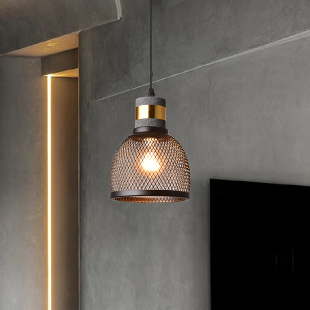 Arisha Industrial Cylindrical Pendant Light, Cement Wabi-Sabi - Neutral Decor