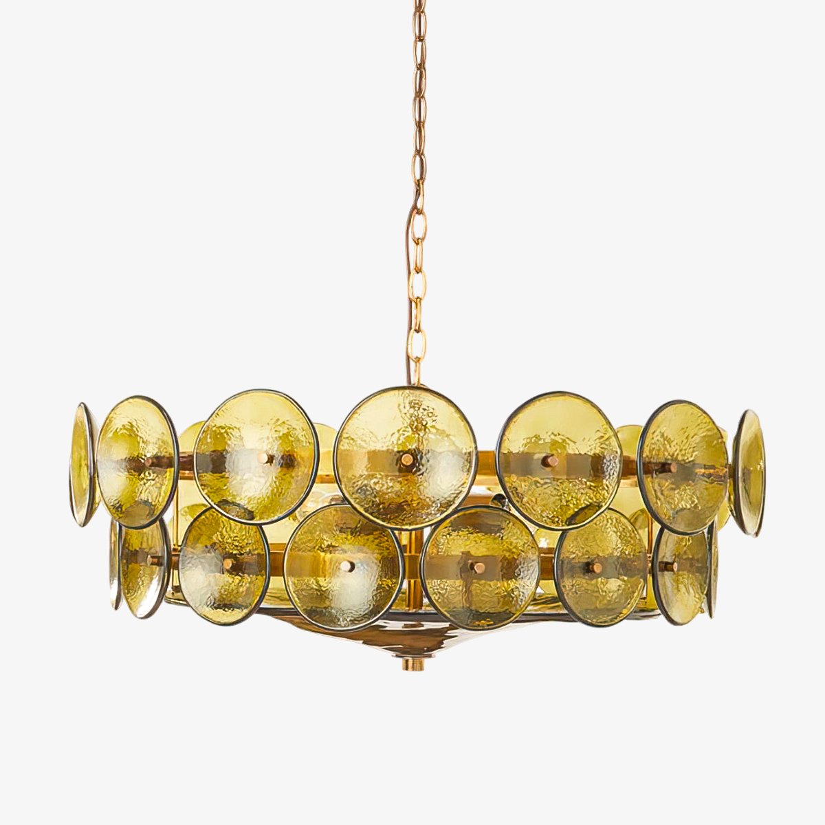 Eirinena Chandelier Murano Glass Disc Vintage