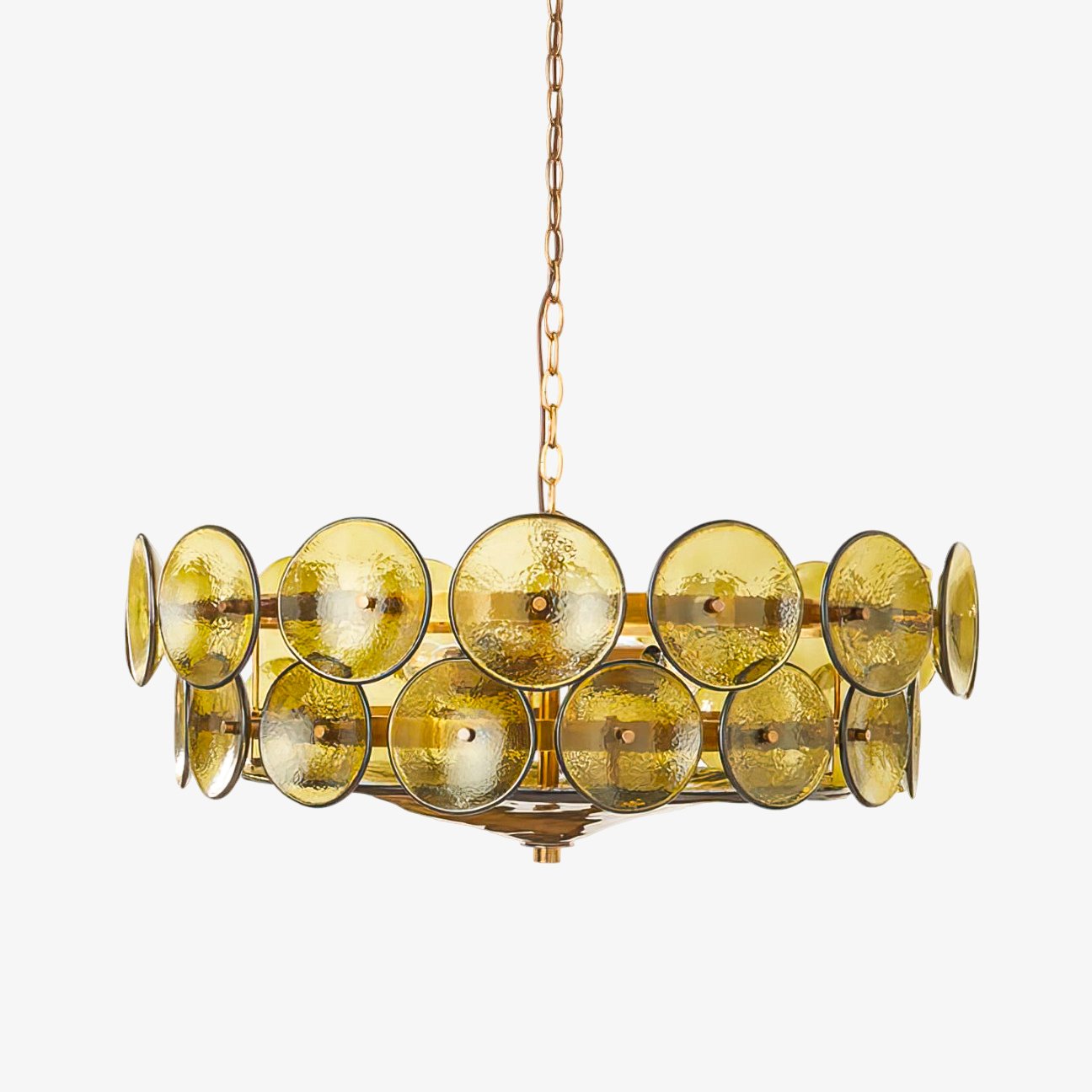 Eirinena Chandelier Murano Glass Disc Vintage