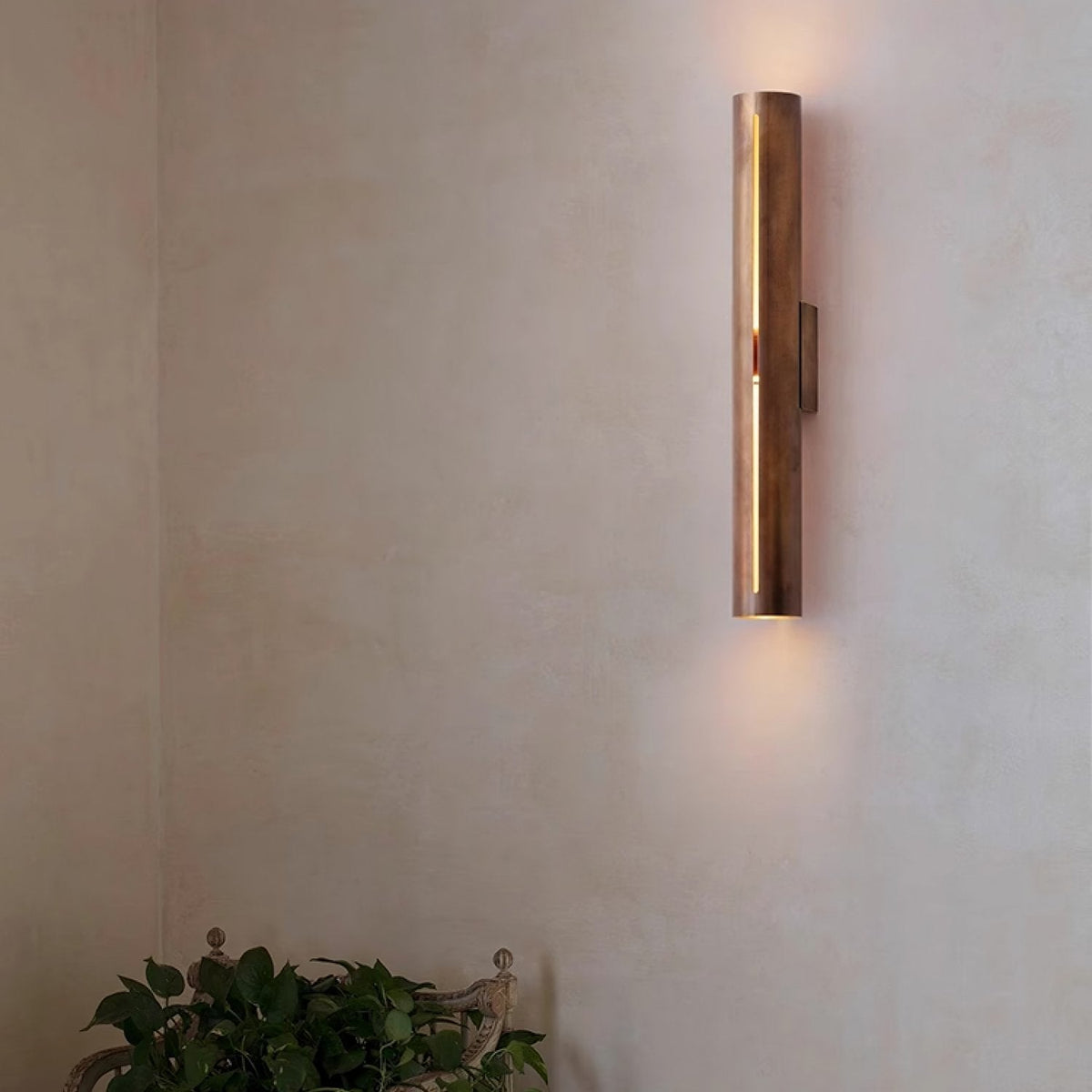 Avsilara Modern Minimalist Cylinder Brass Wall Light