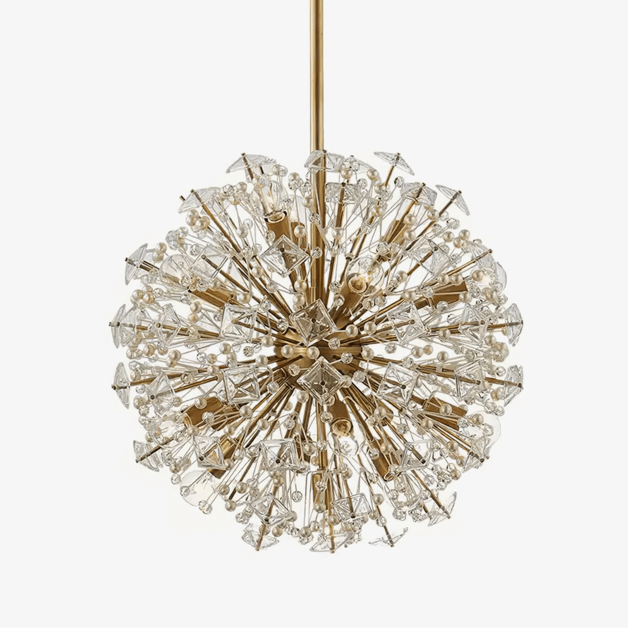 Zene Chandelier Dickinson Gold Crystal Starburst
