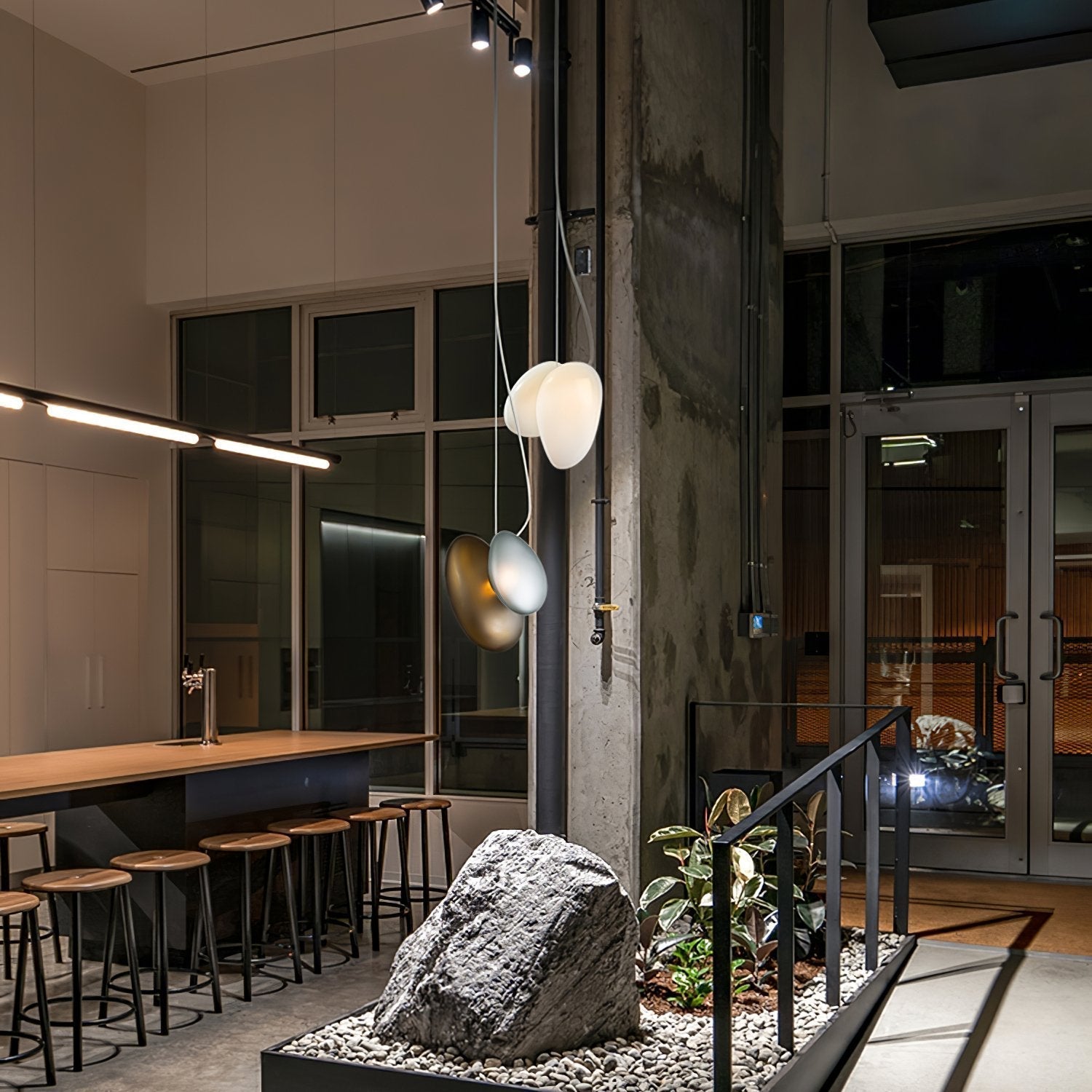 Mervan Frosted Glass Pendant Light