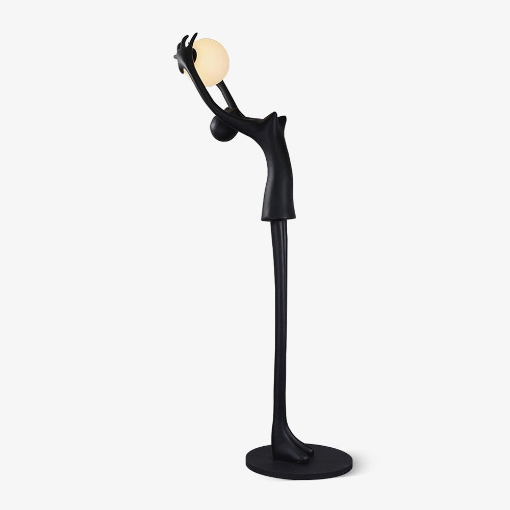 Lynorel Figurative Black Floor Lamp