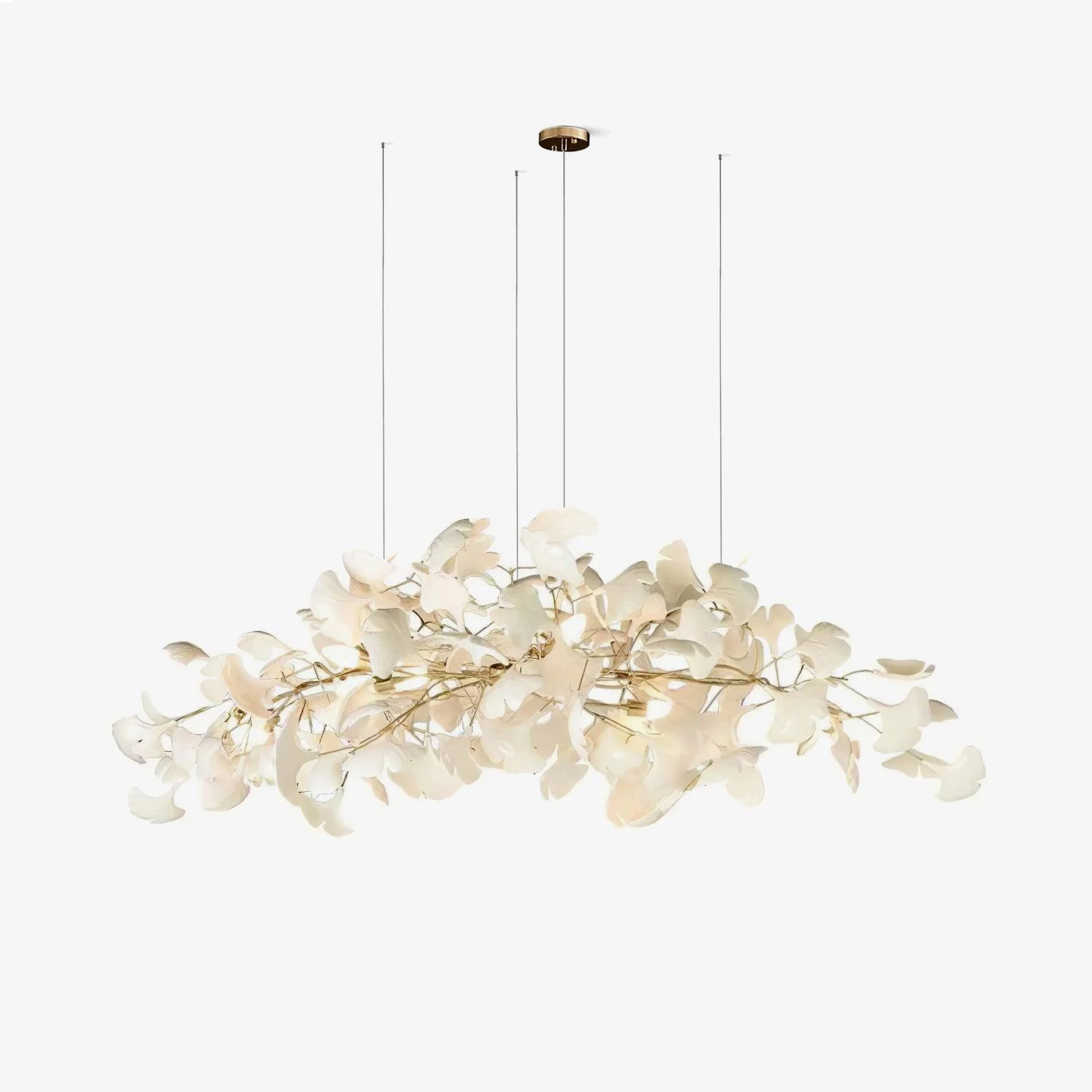 Oriiselle Chandelier Ceramic Gingko Petal Gold