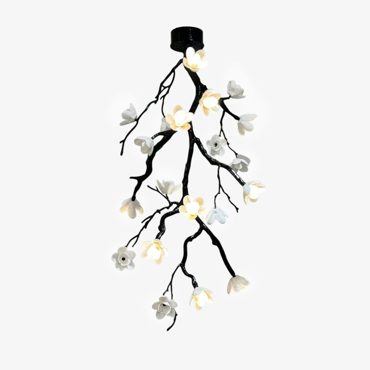 Rae Chandelier Black Branch Flower