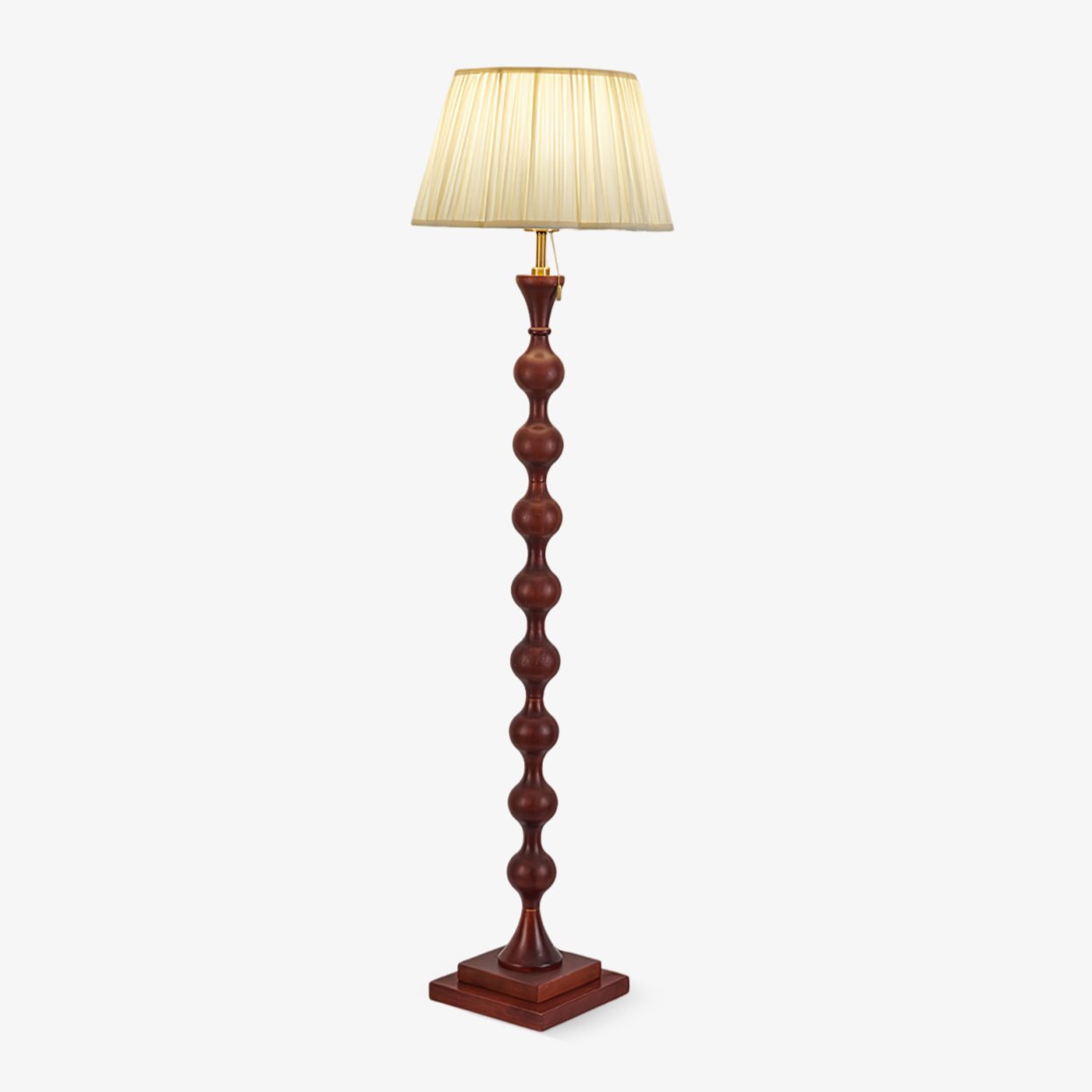 Celon Wood Fabric Vintage Floor Lamp - Neutral Decor