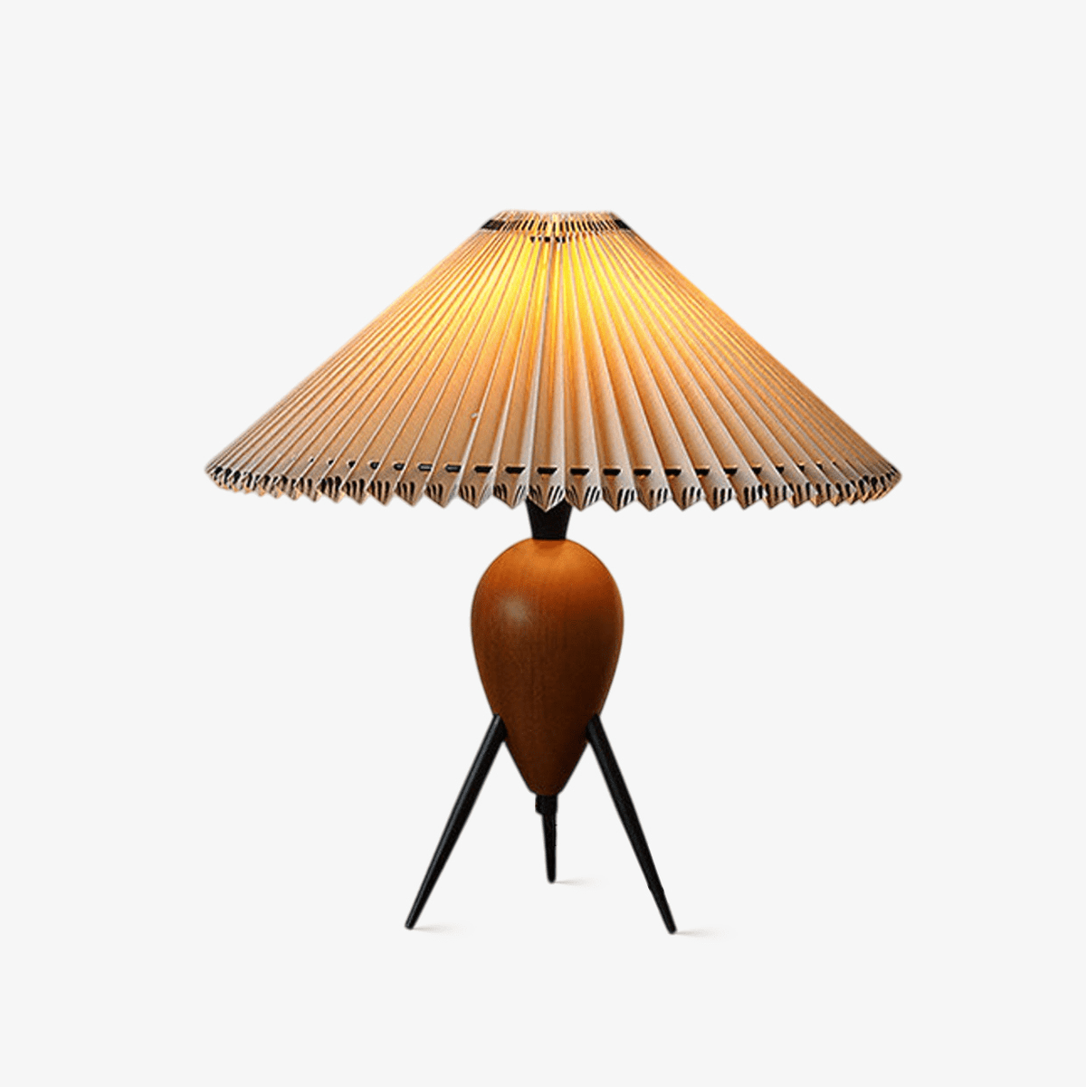 Elyse Wood & Fabric Retro Table Lamp