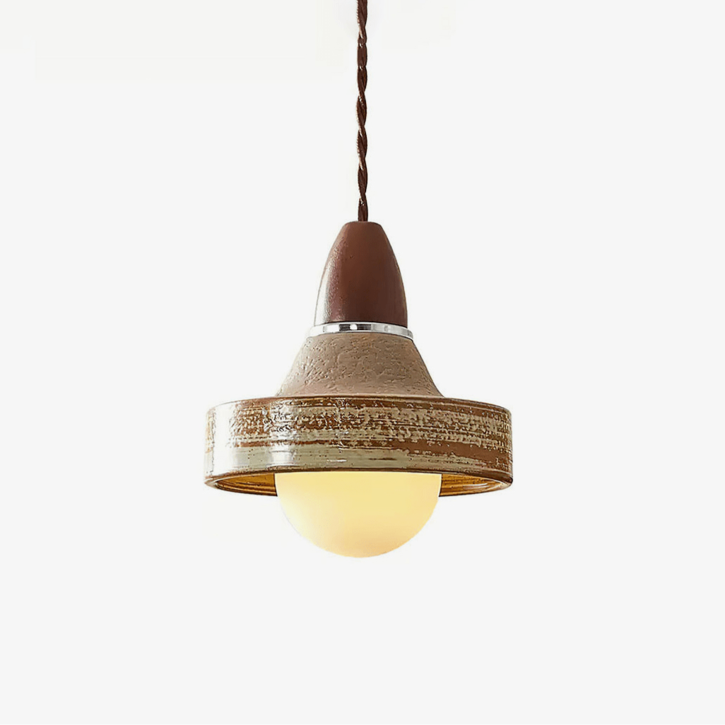 Sierra Premium Nordic Art Ceramics Wood Pendant Lamp
